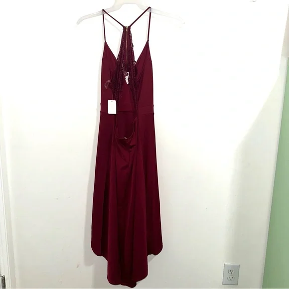 🌷5/$20 NWT Charlotte Russe Burgundy Maxi Dress - Picture 5 of 5